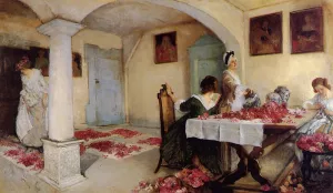 Potpourri by Edwin Austin Abbey - Oil Painting Reproduction