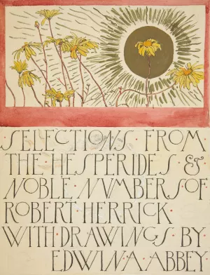 Sketch for an illustration for Selections from the Poetry of Robert Herrick Oil painting by Edwin Austin Abbey