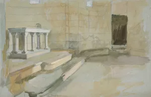 Study for The Quest of the Holy Grail by Edwin Austin Abbey Oil Painting