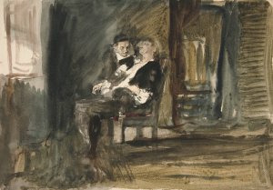 Study for The Scarlet Letter by Edwin Austin Abbey Oil Painting