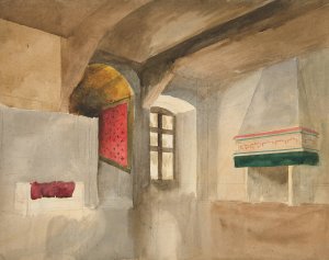 Study of an interior by Edwin Austin Abbey Oil Painting