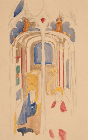 Study of the Annunciation by Edwin Austin Abbey Oil Painting