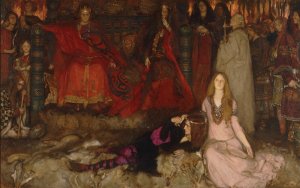 The Play Scene in Hamlet, Act III, Scene II by Edwin Austin Abbey Oil Painting