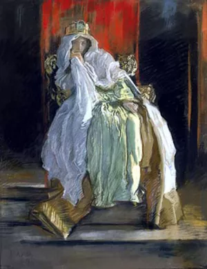 The Queen in Hamlet painting by Edwin Austin Abbey