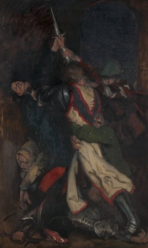 The Squire of Low Degree by Edwin Austin Abbey Oil Painting