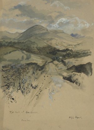 The Vale of Ambleside, Wansfell by Edwin Austin Abbey Oil Painting