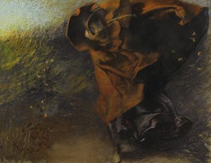 The Wind by Edwin Austin Abbey Oil Painting