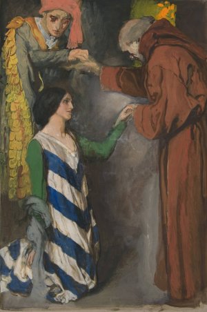Till holy church incorporate two as one - Act II, Scene VI, Romeo and Juliet by Edwin Austin Abbey Oil Painting