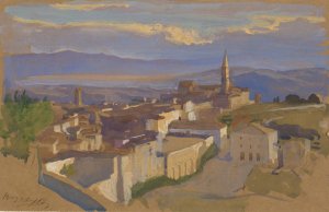 View of Perugia by Edwin Austin Abbey Oil Painting