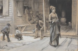 With Pride Upon Her Brow by Edwin Austin Abbey Oil Painting
