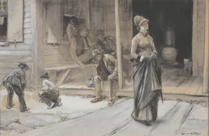 With Pride Upon Her Brow Oil painting by Edwin Austin Abbey