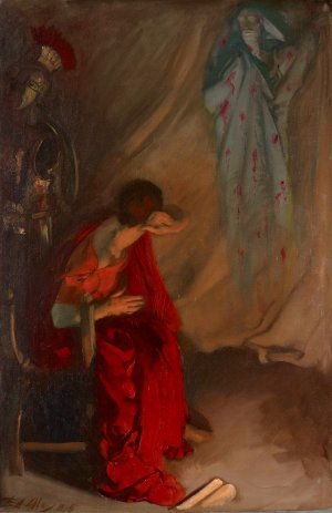Within the Tent of Brutus; Enter the Ghost of Caesar, Julius Caesar, Act IV, Scene III by Edwin Austin Abbey Oil Painting