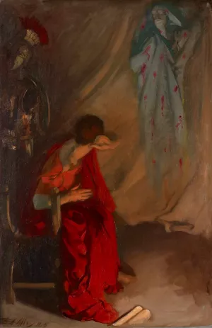 Within the Tent of Brutus; Enter the Ghost of Caesar, Julius Caesar, Act IV, Scene III by Edwin Austin Abbey Oil Painting