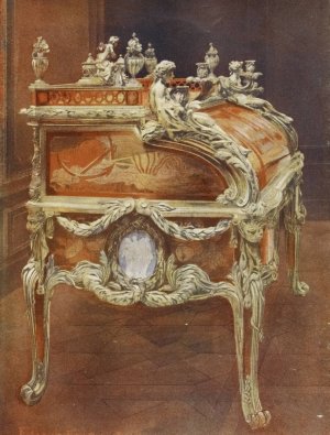 Bureau du roi Louis XV. French tansitional Louis XV-XVI style by Edwin Foley Oil Painting