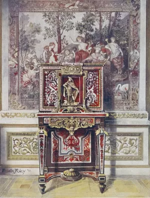 Coffret de mariage. Boulle. Musee du Louvre, Paris. by Edwin Foley Oil Painting