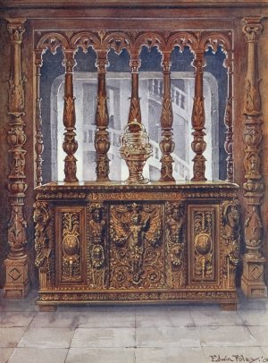 Henri Deux carved coffer, or bahut, ca. 1555 by Edwin Foley Oil Painting