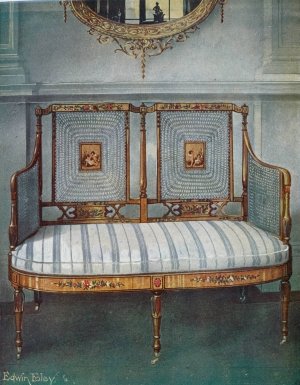 Painted caned satin by Edwin Foley Oil Painting
