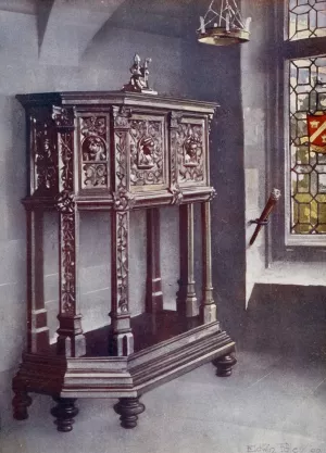 Petite credence, Francois I, Musee de Cluny, Paris, ca. 1520 by Edwin Foley Oil Painting