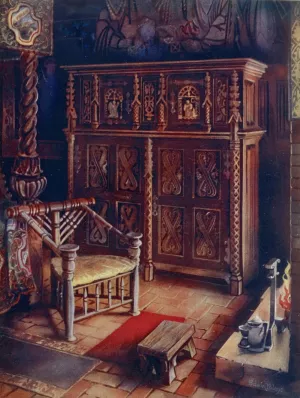 The 'King's Room,'Oxburgh Hall', Norfolk by Edwin Foley Oil Painting