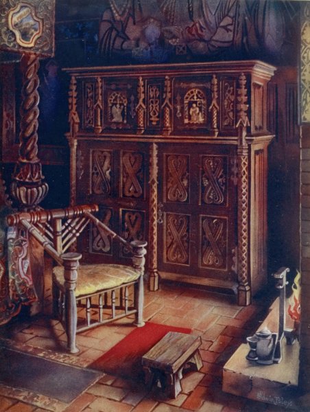 The 'King's Room,'Oxburgh Hall', Norfolk  by Edwin Foley - Hand-Painted Oil Painting Reproduction