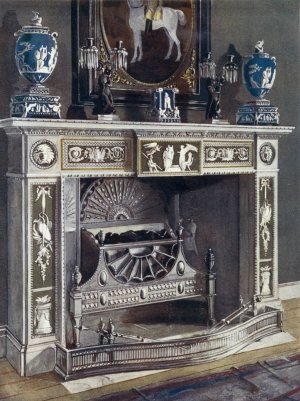 Wedgwood-Flaxman chimneypiece by Edwin Foley Oil Painting