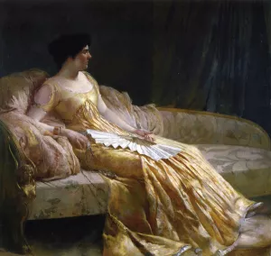 Portrait of the Artist's Wife by Edwin H Blashfield Oil Painting