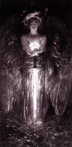 Main Product Photo of The Angel with the Flaming Sword Painting by Edwin H Blashfield