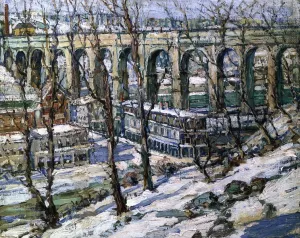 Highbridge, The Harlem River Oil painting by Edwin H. Gunn