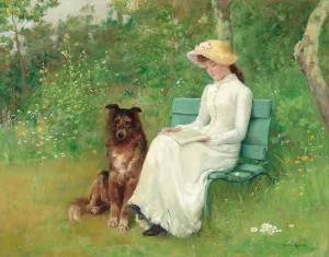A quiet moment by Edwin Harris Oil Painting
