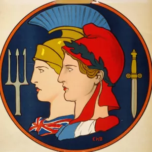 Emblem of France and Great Britain by Edwin Howland Blashfield Oil Painting