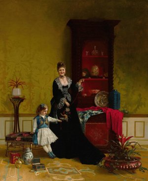 Mother and Child by Edwin Howland Blashfield Oil Painting