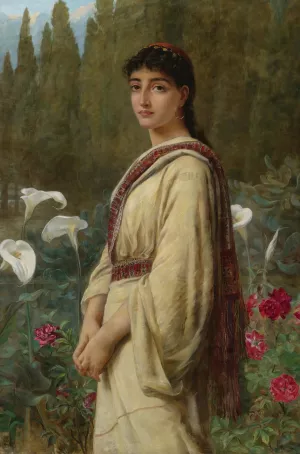 An Eastern Lily by Edwin Long Oil Painting