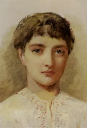 Head Studies of Young Girls by Edwin Longsden Long - Oil Painting Reproduction