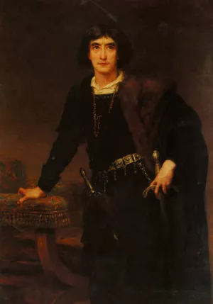 Henry Irving as Hamlet painting by Edwin Longsden Long