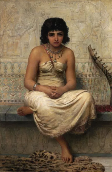 The Assyrian Captive by Edwin Longsden Long Oil Painting