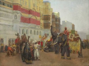 A Fete Day at Bekanir - Beloochistan, Bekanir by Edwin Lord Weeks Oil Painting