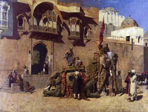 A Rajah of Jodhpur by Edwin Lord Weeks - Oil Painting Reproduction