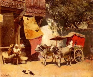 An Indian Gharry by Edwin Lord Weeks Oil Painting
