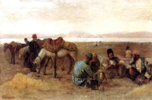 Early Morning by Lake Urumiyah, Persia by Edwin Lord Weeks Oil Painting