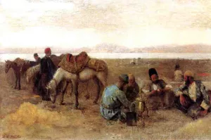Early Morning by Lake Urumiyah, Persia by Edwin Lord Weeks - Oil Painting Reproduction