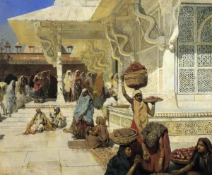 Festival at Fatehpur Sikri by Edwin Lord Weeks - Oil Painting Reproduction