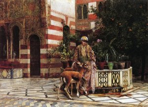 Girl in a Moorish Courtyard