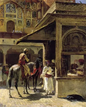 Hindu Merchants by Edwin Lord Weeks Oil Painting