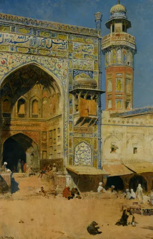 Jumma Musjed - Lahore India by Edwin Lord Weeks Oil Painting