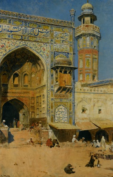 Main Product Photo of Jumma Musjed - Lahore India Painting by Edwin Lord Weeks