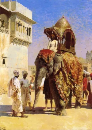 Mogul's Elephant Oil painting by Edwin Lord Weeks