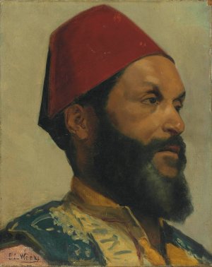 Portrait of a Turkish Man by Edwin Lord Weeks Oil Painting