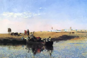 Scene at Sale, Morocco painting by Edwin Lord Weeks