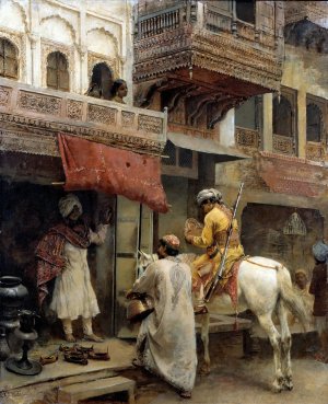 Street Scene in India by Edwin Lord Weeks Oil Painting