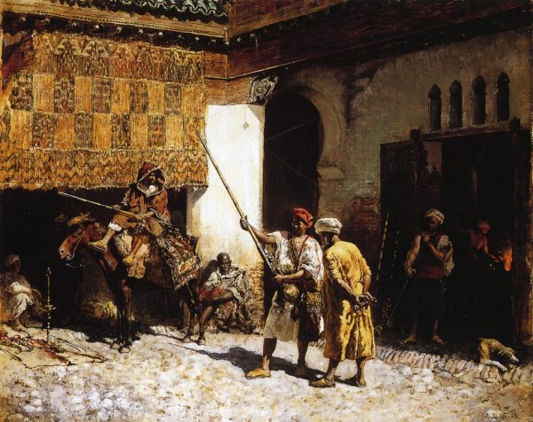 The Arab Gunsmith by Edwin Lord Weeks - Hand-Painted Oil Painting Reproduction